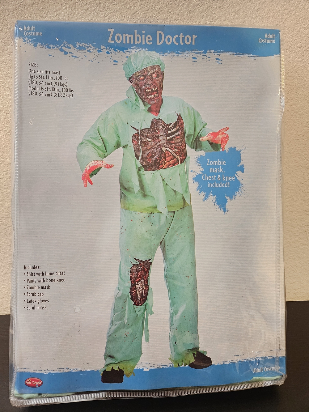 Zombie Doctor Costume - Green Adult Costume